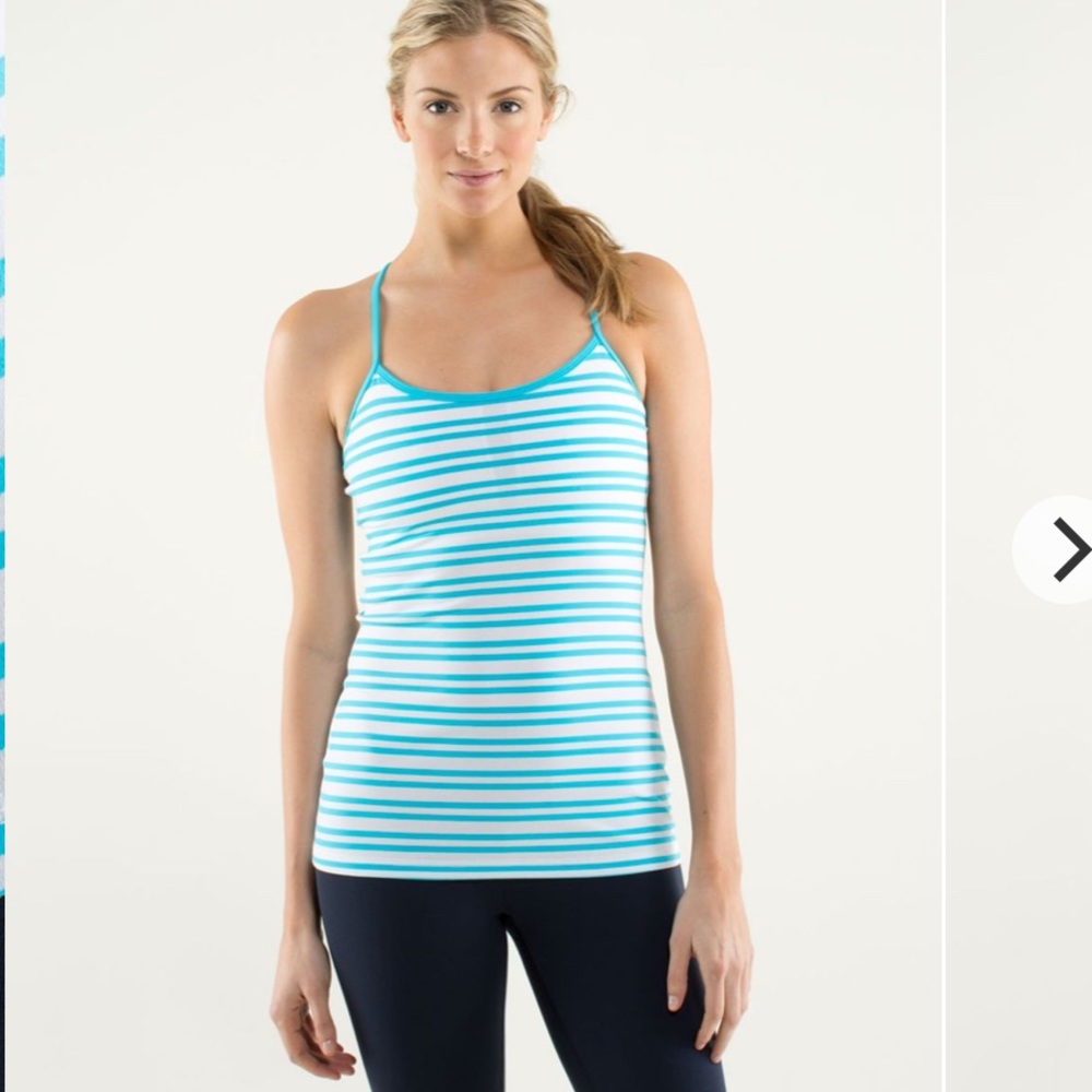 Power Y lululemon tank top blue striped